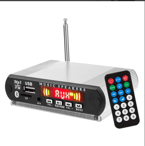OTO TEYP AUX-KUMANDA - USB - SD - BLUETOOTH'LU RADYOLU ÇEVİRİCİ KASALI MODEL ürün görseli 1