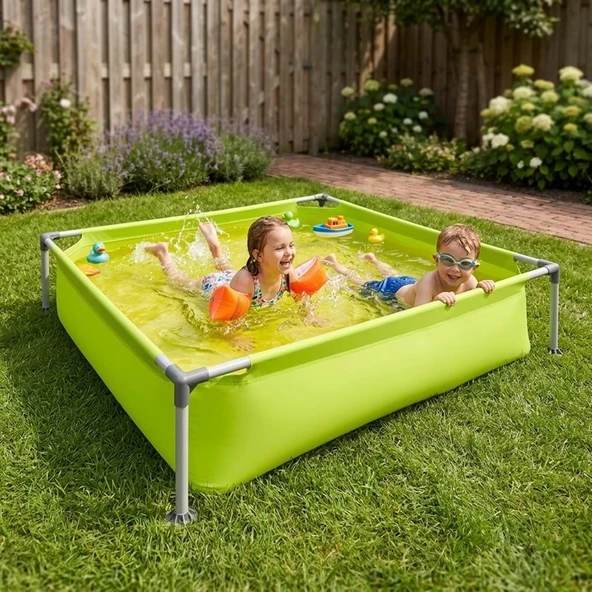 Kids Frame Pool Yeşil Çerçeveli Çocuk Havuzu 122 cm x 122 cm x 33 cm 17256 ürün görseli 1