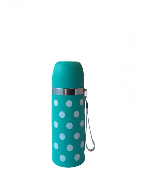 Puantiyeli Bebek Termosu 350 ml - Mavi