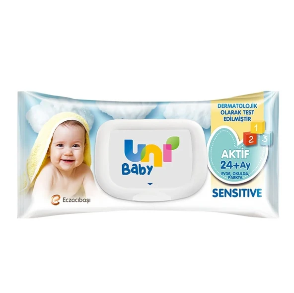 Uni Baby Aktif Sensitive Bebek Islak Mendil 24+ Ay 52 Adet ürün görseli 1