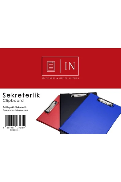 İN OFİS Kapaklı Sekreterlik Lacivert, Siyah, Kırmızı ürün görseli 1