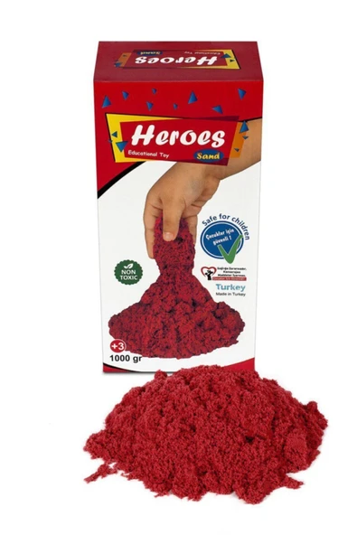 Agem Elit Star Global Kırmızı Renkli Kinetik Kum 1 Kg ürün görseli 1