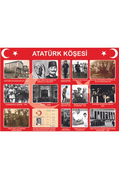 Live DijitaL Atatürk Köşesi 1 (vinil) 50x70 Cm okul afiş ürün görseli 1