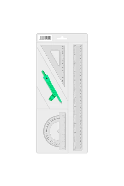 HATAS 00812 PERGELLİ EKONOMİK ÇİZİM SETİ 30 CM CETVELLİ ürün görseli 1