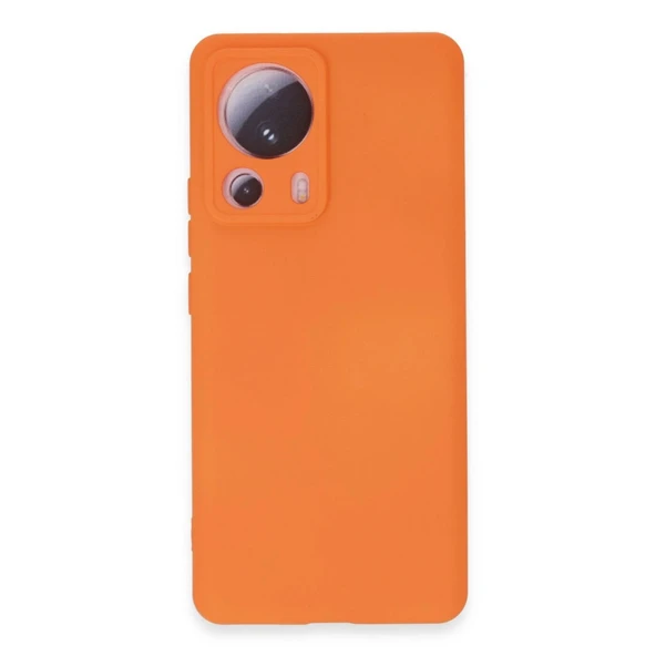 Xiaomi Mi 13 Lite Kılıf Nano İçi Kadife Silikon - Turuncu ürün görseli 1