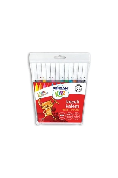 Pensan Keçeli Boya Kalemi Kidz 12 Renk 99060 ürün görseli 1