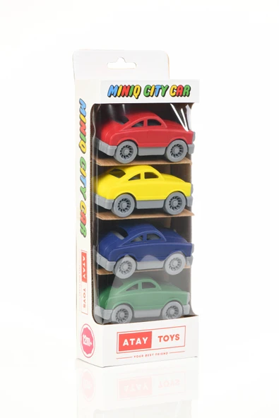 ATAY TOYS MINIQ CITY CAR AUTO CLASSIC 4LÜ SET OYUNCAK ARABA ürün görseli 1