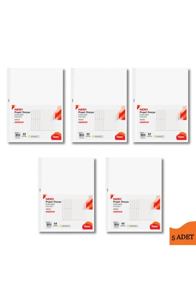 Noki Eco A4 Poşet Dosya 500 Adet ( 100 Lü 5 Paket) ürün görseli 1