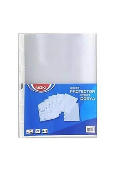 Noki Poşet Dosya A3 Dikey 90 Micron 4836-p ürün görseli 1