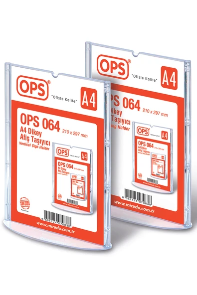 Ops DP 064 A4 DİKEY AFİŞ TAŞIYICI T TİPİ SERGİLEME ÜRÜNÜ - 2 ADET ürün görseli 1