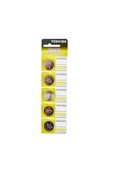 Toshiba Cr2032 3V Lithium 5'Li Pil ürün görseli 1
