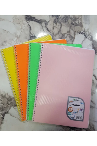 ÇINAR DİZAYN Colormaxi 120 Yaprak Çizgili A4 Defter (4 Lü Set) ürün görseli 1