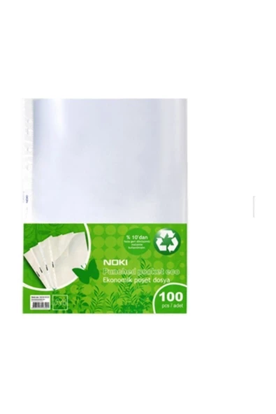 Noki Eco Poşet Dosya A/4 100lü 3 Paket 300 Adet ürün görseli 1