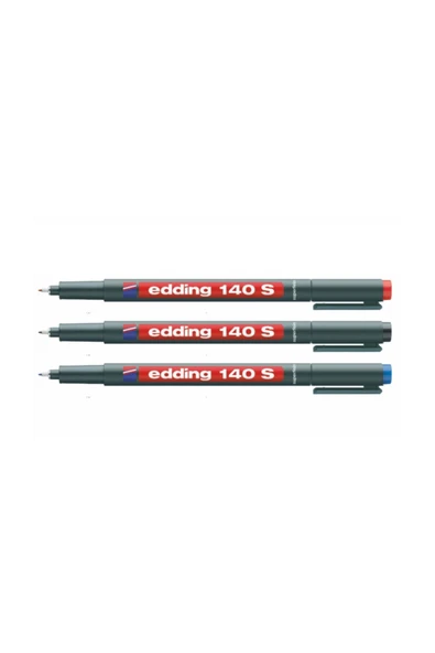 Edding 140 S (s)  Ince Iğne Uçlu Asetatlı Permanent Cd Kalemi 3'lü 3 Farklı Renk ürün görseli 1