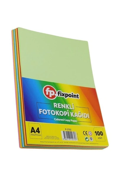 FixPoint Renkli A4 Kağıdı 100'lü ürün görseli 1