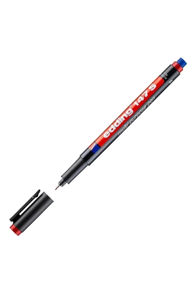 Edding Silgili Asetat Kalemi Cd Kalemi Çok Amaçlı Silinmez Kalem Permanent Marker Kırmızı 147 ürün görseli 1