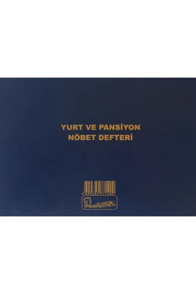 Kocaoluk Yurt Ve Pansiyon Nöbet Defteri Cilt Kapak ürün görseli 1