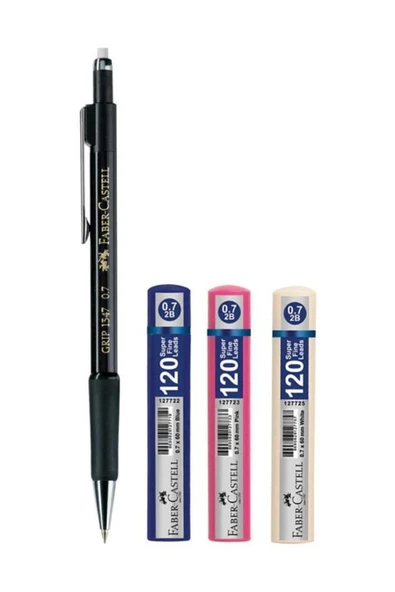 Faber Castell L 1347 Versatil Kalem 0.7 Siyah 120'li 0.7 Uç 3 Adet ürün görseli 1