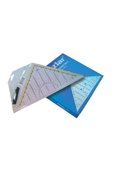 KRC TEKSTİL Geoderik Üçgen Cetvel 32 Cm Ekstra Tutuculu ürün görseli 1