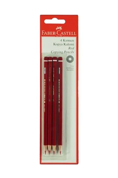 Faber Castell Kırmızı Kurşun Kalem 4'lü ürün görseli 1