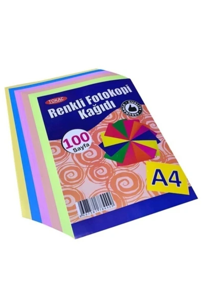 Tokaç Renkli A4 Fotokopi Kağıdı 100 Yaprak 5 Renk ürün görseli 1
