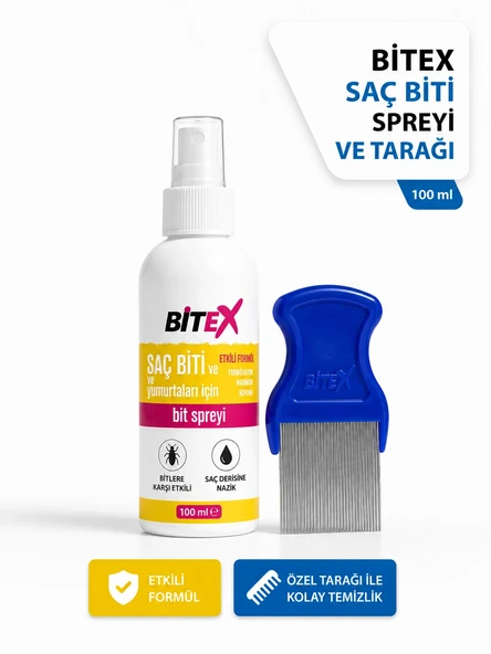 Bitex - Saç Biti ve Yumurtaları İçin Sprey (Tarak Hediyeli) ürün görseli 1