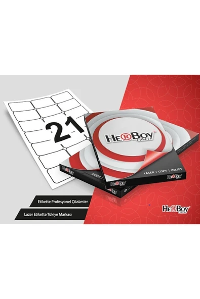3EGROUP Hb-1021 63.5x38.1 Mm Lazer Etiket 100 Ad. ürün görseli 1
