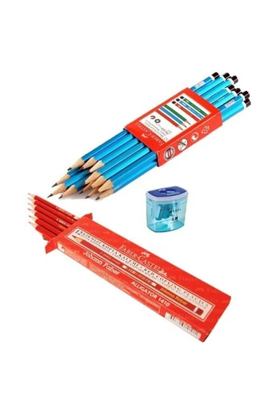 Faber Castell Faber-castell Mercanlı Kurşun Kalem 12'li Kırmızı Kopya Kalemi 12'li Adel 685 Kalemtıraş ürün görseli 1