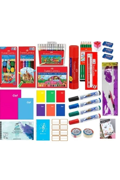 Faber Castell Okula Dönüş Ilkokul 2. Sınıf, 3. Sınıf, 4. Sınıf Kırtasiye Seti Çantasız Ful Set Yok Yok 36 Parça ürün görseli 1
