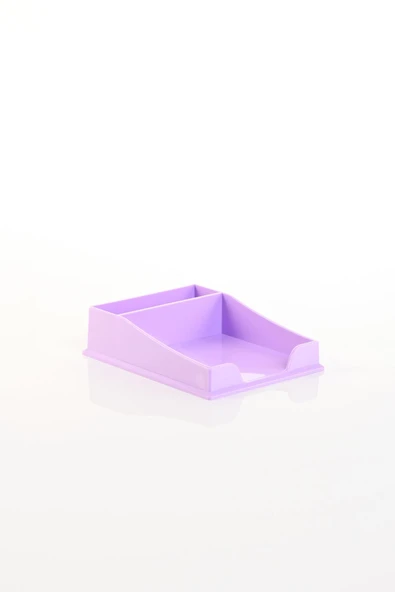 Ops Küp Notluk Kartvizitlikli Masaüstü Organizer Mor 3.5X7.5X10.5Cm Kp203 ürün görseli 1