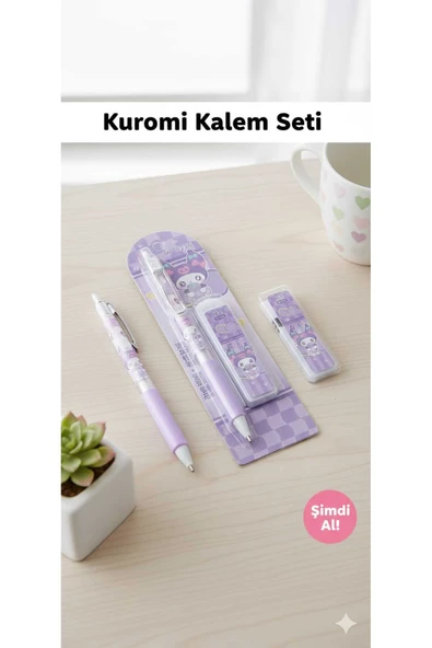 BATS Kuromi 0.7 Uçlu Versatil Uçlu Kalem Seti - Kalem Ucu+ Kalem Seti Sanrio Kırtasiye Seti - 1ADET ürün görseli 1