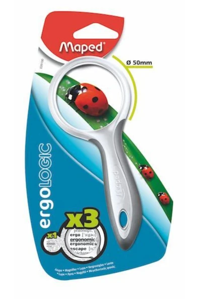Maped Ergologic Büyüteç x3 50 mm Gri 3154140391003 ürün görseli 1