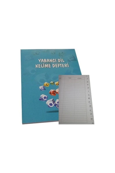 Güntem Gürpaş 14*20 Karton Kapak Yabancı Dil Kelime Defteri ürün görseli 1