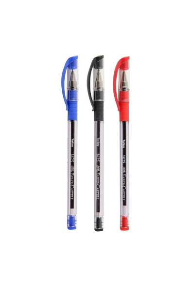 Faber Castell 1425 Mavi-siyah-kırmızı Tükenmez Kalem 3'lü Set ürün görseli 1
