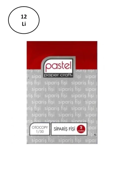 Pastel Otokopili Sipariş Fişi Küçük Boy 1/50 12 Adet ürün görseli 1