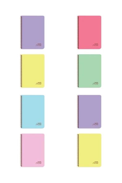 KESKİN COLOR Pastel Show (8'Lİ PAKET) A4 72 Yaprak 4 Kareli 4 Çizgili Plastik Kapak Spiralli Defter ürün görseli 1