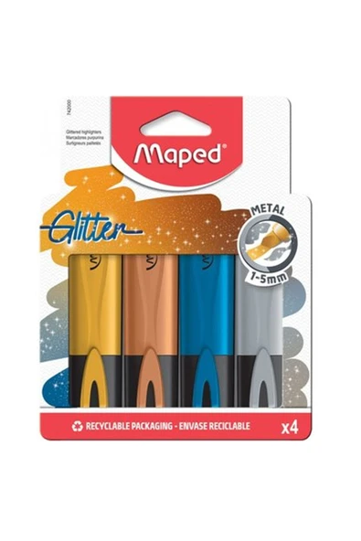 Maped Fosforlu Kalem Glıtter Metal 4 Lü ürün görseli 1