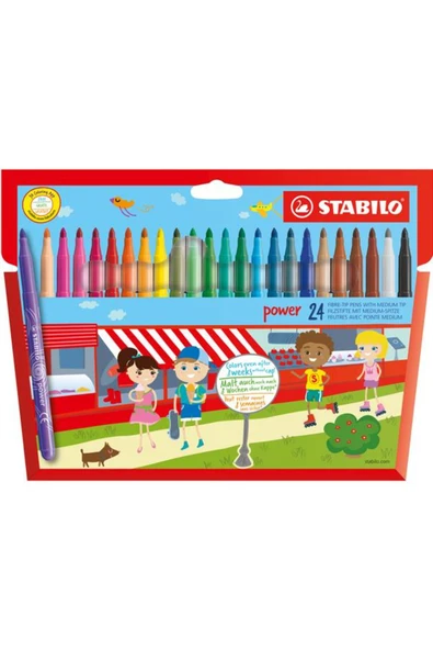 Stabilo Power Keçeli Kalem 24 Renk 28024-01 ürün görseli 1