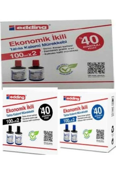Edding Legamaster Tahta Kalem Mürekkebi 100cc 2'li tkm ürün görseli 1