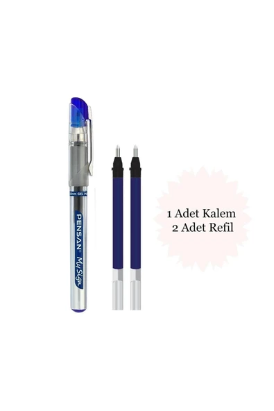 Pensan My Sign 1.0 Imza Kalemi 1 Adet Ve My Sign Imza Kalemi Refili Mavi 2 Adet ürün görseli 1