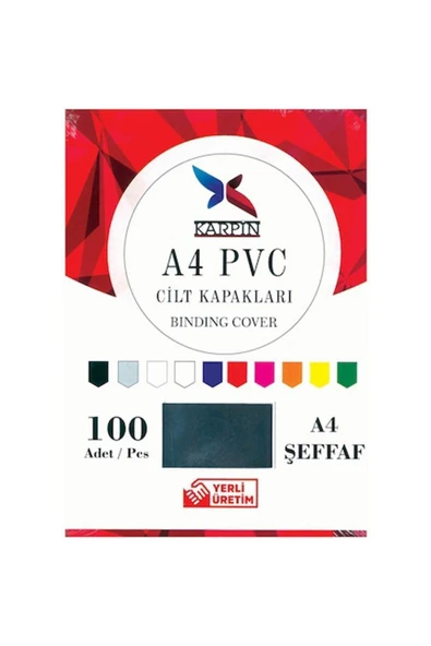 KARPINSKI Karpin A4 Pvc Cilt Kapağı Şeffaf 100lü 6225 ürün görseli 1