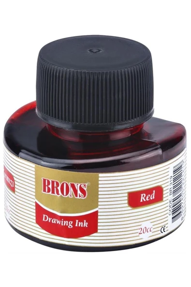 Brons BR-319 ÇİNİ MÜREKKEBİ KIRMIZI 20cc ürün görseli 1