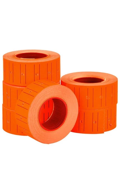 Tanex Turuncu Fiyat Etiketi 12x21 Mm 6 Adet Rulo ürün görseli 1