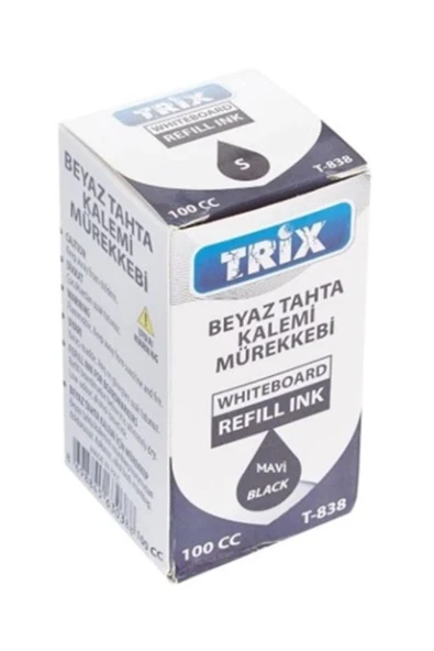 TRİX Marka: T-838 Siyah Tahta Kalem Mürekkebi 100 Cc Kategori: Mürekkep ürün görseli 1
