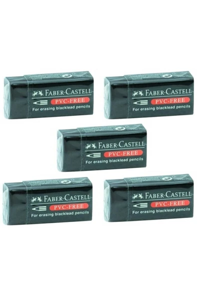Faber Castell Pvc Free No:30 Küçük Boy Siyah Silgi 5 Li ürün görseli 1