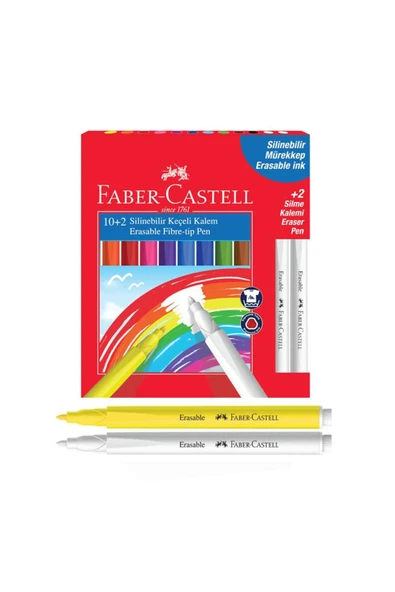 Faber Castell 10+2 Renk Silinebilir Keçeli Kalem Faber Keçeli Boya Kalemi 1 Paket ürün görseli 1