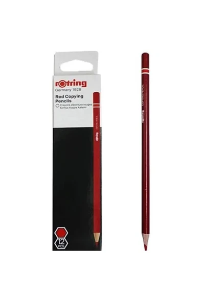 Rotring Kırmızı Kopya Kalemi 12'li Kutu ürün görseli 1