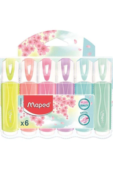 Maped Fosforlu Kalem Seti Pastel Renkler 6lü N742558 ürün görseli 1