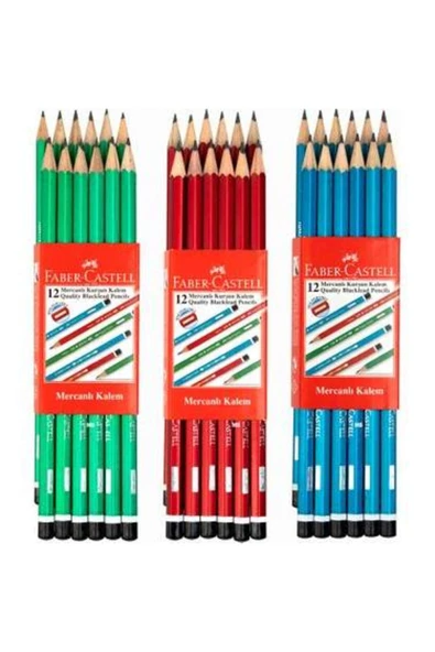 Faber Castell FABER CASTEL MERCANLI KURŞUN KALEM 12 Lİ ürün görseli 1