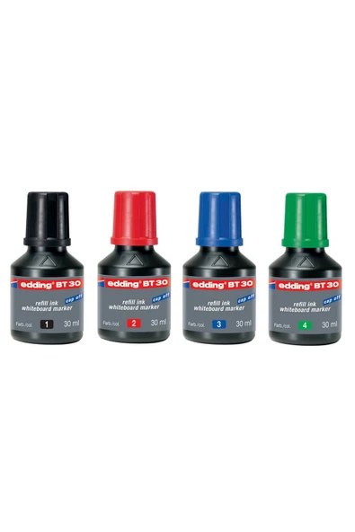 Edding Bt-30 Beyaz Tahta Kalem Mürekkebi 30 ml 4 Renk tkm ürün görseli 1